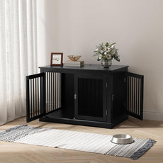 HLR® Furniture Style Dog Crate with Cushion, Dog Kennel Medium, Pet Crates, Dog Cage