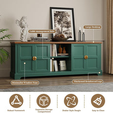 HLR® 67” Modern TV Stand for TVs up to 75+ inch, Shaker Style Television Console Table