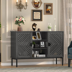 HLR® Accent Cabinet with 2 Hollow Doors, Sideboard Storage Cabinet, Modern Buffet Cabinet