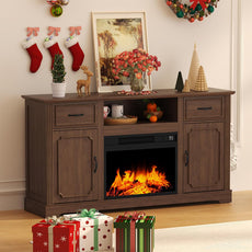 HLR® Fireplace TV Stand for TV up to 65'', Consoles Cabinet with Adjustable Shelves