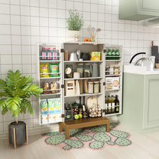 HLR® 45'' Kitchen Pantry Cabinet,Storage Cabinet with Doors and Adjustable Shelves