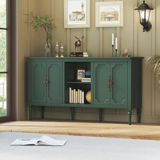 Buffet vintage HLR® avec 4 portes, 140 cm, meuble de rangement moderne du milieu du siècle