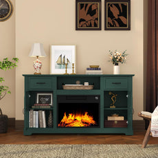 HLR® Fireplace TV Stand for TV up to 65'', Consoles Cabinet with Adjustable Shelves