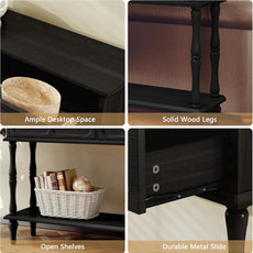 HLR® Mid-Century Console Table for Entryway with 2 Drawers