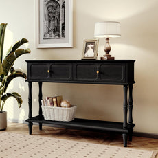 HLR® Mid-Century Console Table for Entryway with 2 Drawers