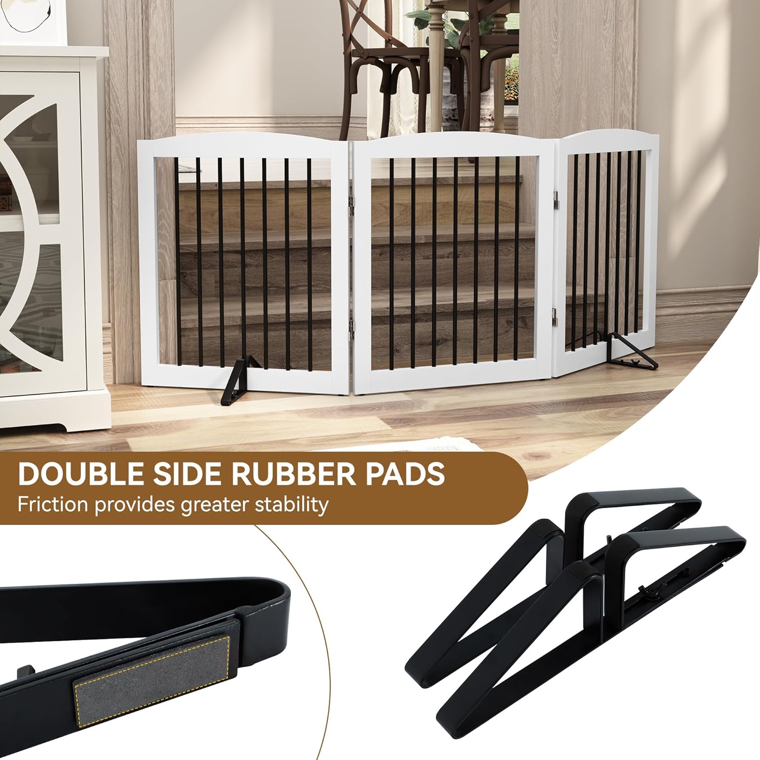 HLR® Stützfüße für Haustiergitter (Aktualisierte Version), Haustiergitter Metallstützfüße 2er Set 
