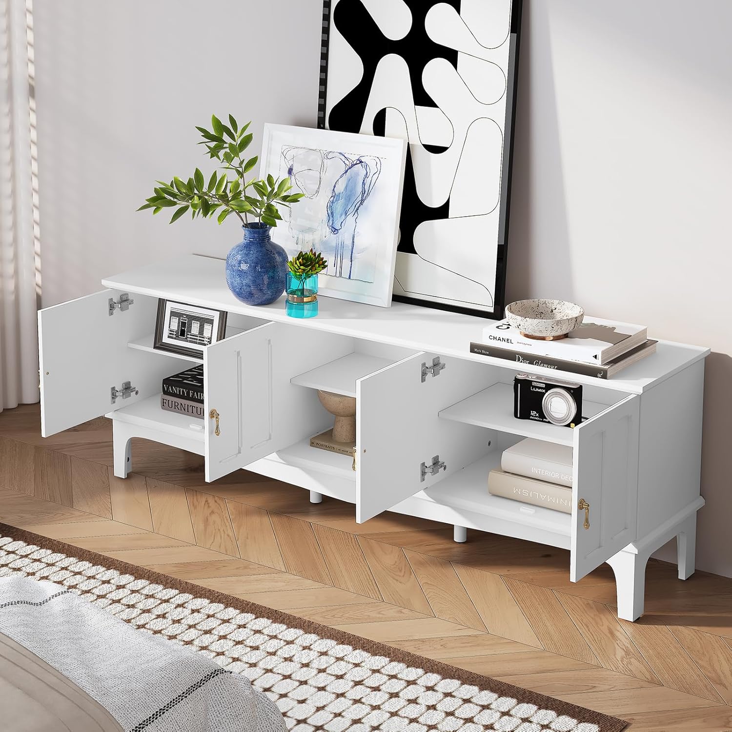 HLR® 67“ Mid-Century Modern TV Stand for TVs up to 70”
