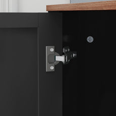 HLR Corner Coffee Bar Cabinet with LED Strip, 4-Tiers Modern Tall Liquor Cabinet with Wine Rack for Dining Room