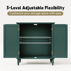 HLR 31.5'' Large Sideboard Buffet Cabinet with Storage, 2 Doors Modern Credenza Table for Living Room