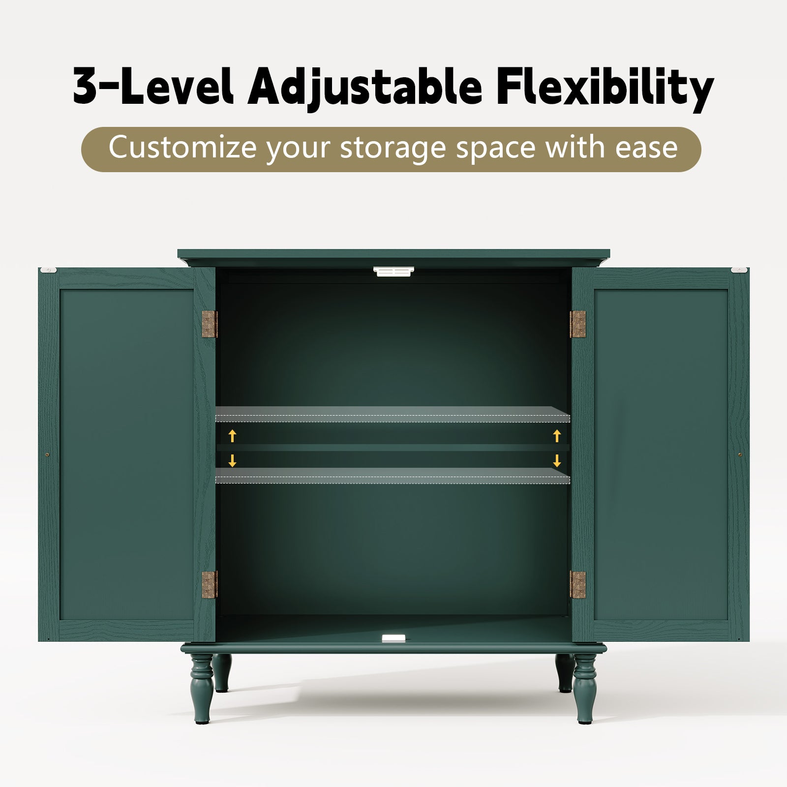 HLR 31.5'' Large Sideboard Buffet Cabinet with Storage, 2 Doors Modern Credenza Table for Living Room