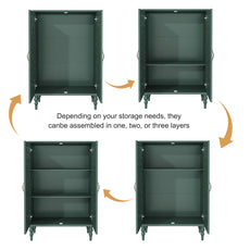 HLR Buffet Cabinet with Storage Accent Sideboard, Modern Hollow 2 Doors Credenza for Dining Room, Green
