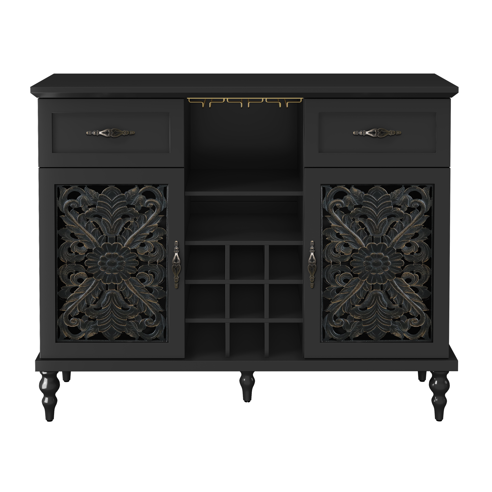 HLR® 47.2" Vintage Wine Bar Cabinet with 2 Door