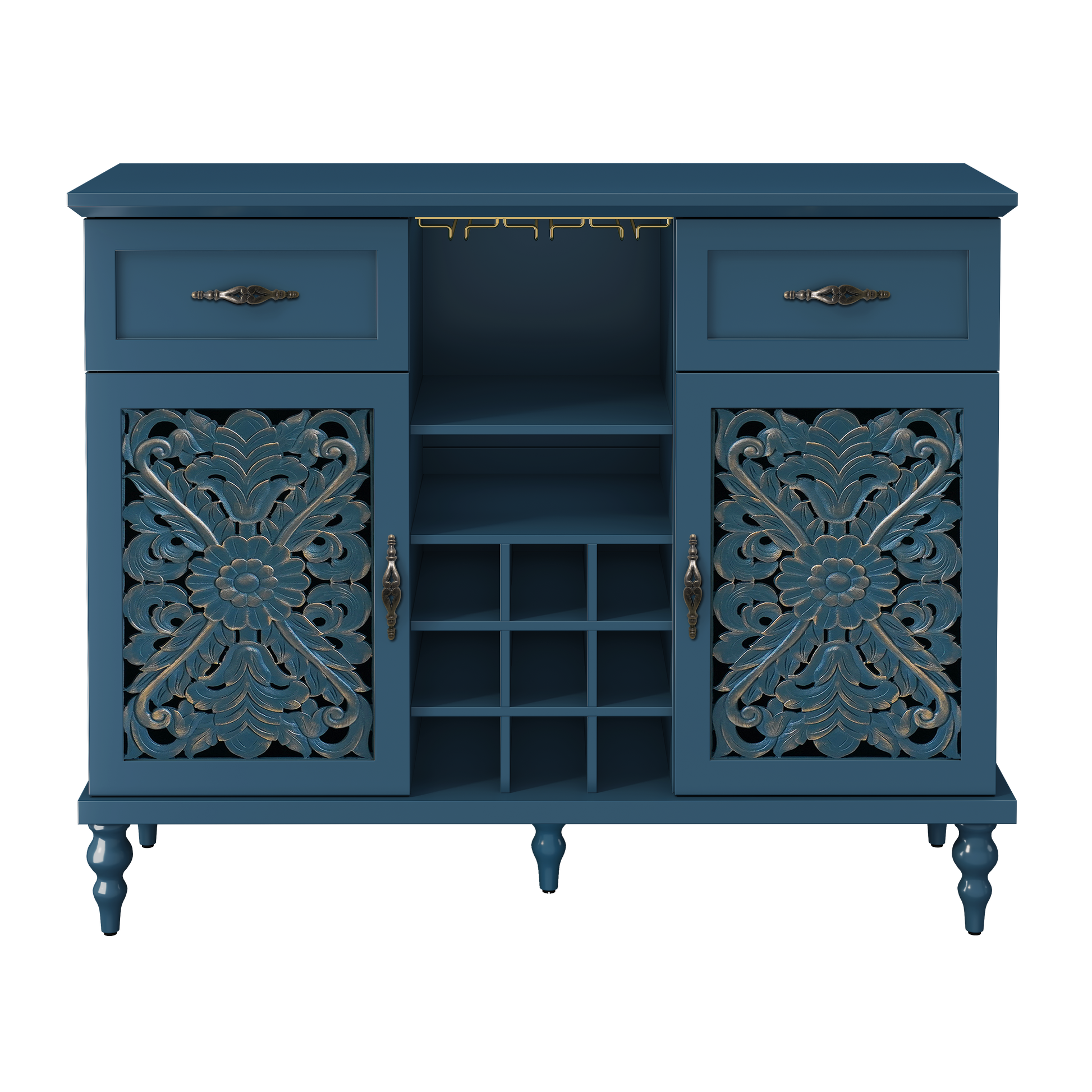 HLR® 47.2" Vintage Wine Bar Cabinet with 2 Door