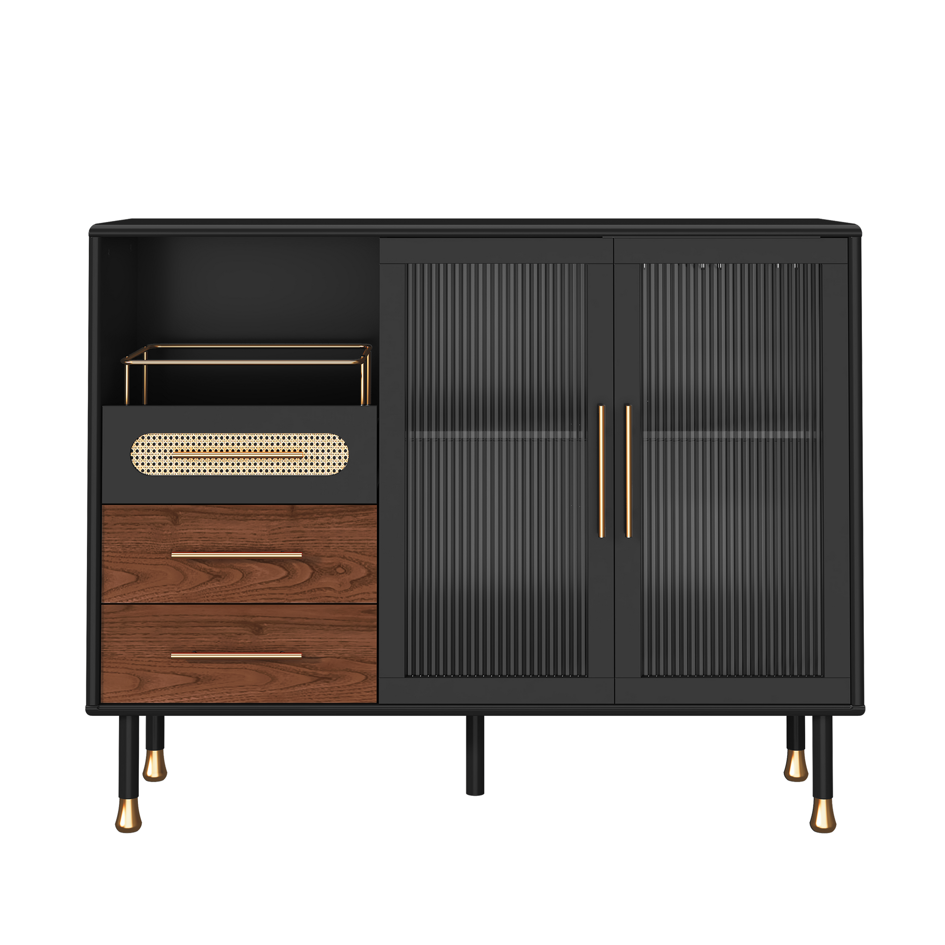 HLR® 48" Coffee Bar Cabinet with Wine Racks&Drawers