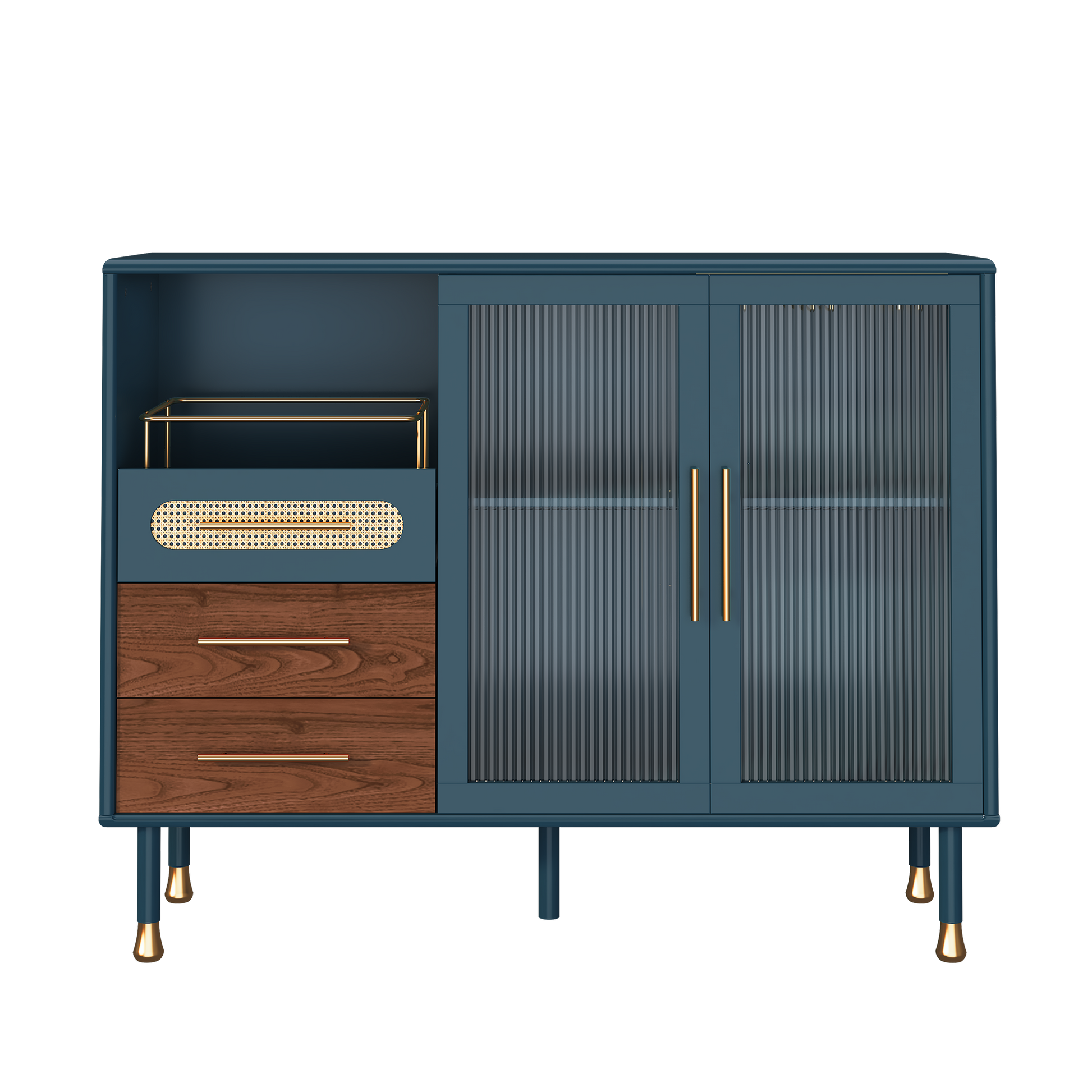 HLR® 48" Coffee Bar Cabinet with Wine Racks&Drawers