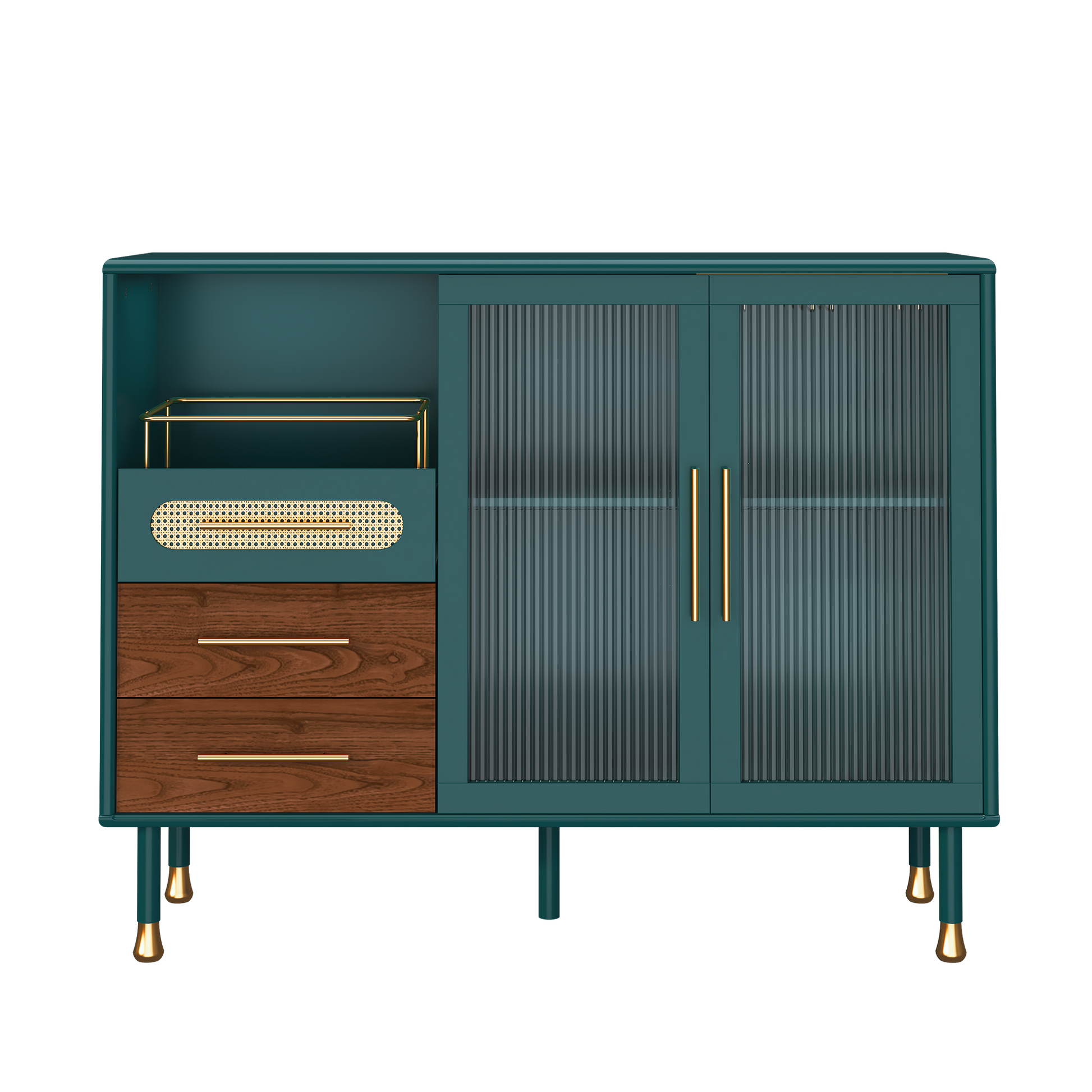 HLR® 48" Coffee Bar Cabinet with Wine Racks&Drawers