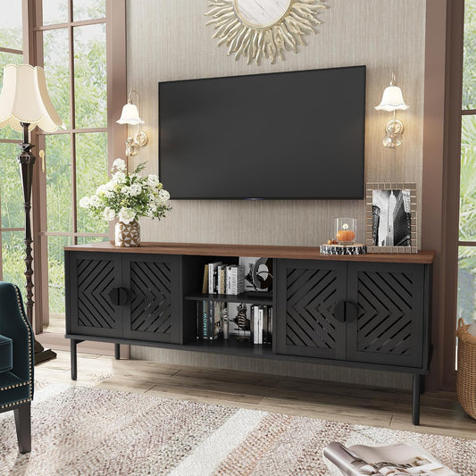 HLR® 63" Modern TV Stands for Living Room, Long Entertainment Center with Storage, TV Console for 55 60 65 70 Inch TV
