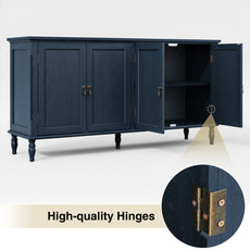 CBJCBJ 58" Retro Sideboard Buffet Cabinet with Storage, Accent Cabinet for Kitchen, Living Room,Blue