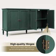 CBJCBJ 58" Retro Sideboard Buffet Cabinet with Storage, Accent Cabinet for Kitchen, Living Room,Green