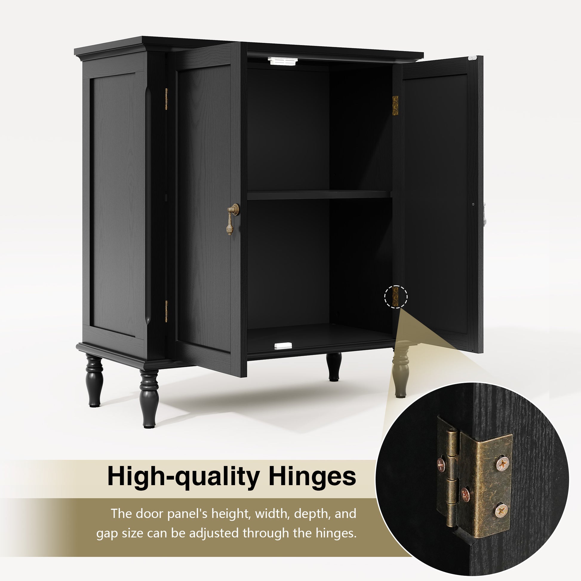 HLR 31.5'' Large Sideboard Buffet Cabinet with Storage, 2 Doors Modern Credenza Table for Living Room