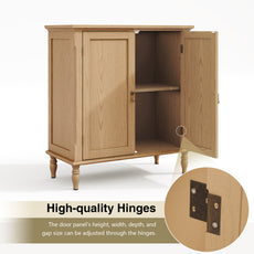 HLR 31.5'' Large Sideboard Buffet Cabinet with Storage, 2 Doors Modern Credenza Table for Living Room, Brown