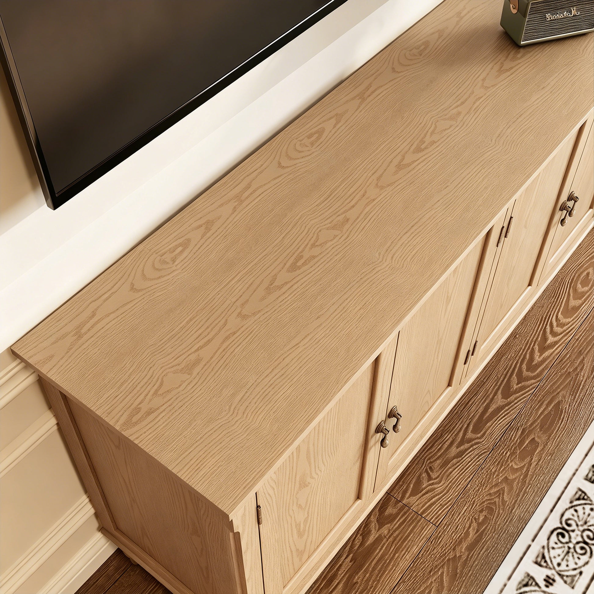 CBJCBJ 58" Retro Sideboard Buffet Cabinet with Storage, Accent Cabinet for Kitchen, Living Room,Wood