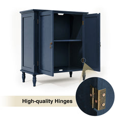 CBJCBJ Retro 34" Sideboard Buffet Cabinet with Storage, Accent Cabinet for Dining Room, Living Room,Blue