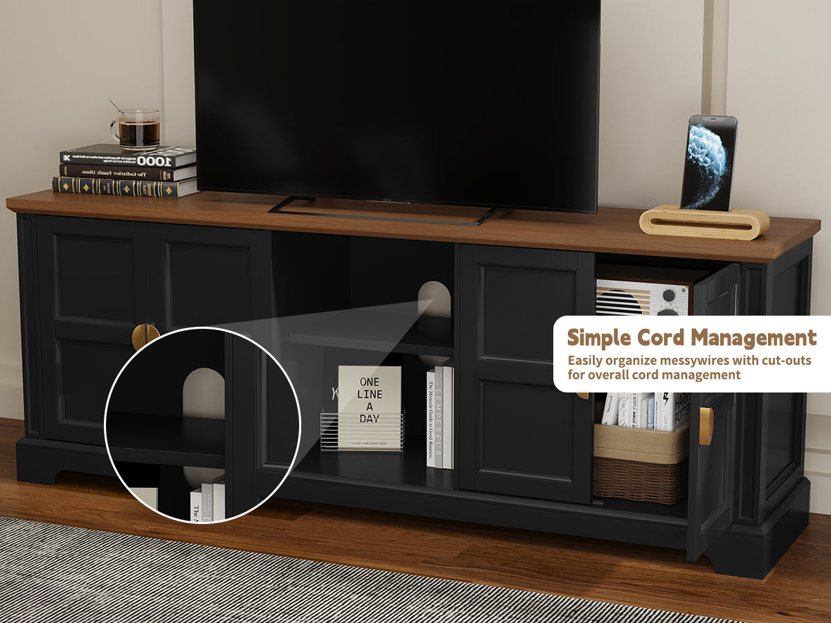 CBJCBJ Mid Century 67" TV Stand for TVs up to 75", Entertainment Center with Storage for Living Room