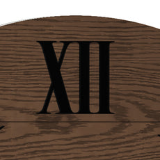 CBJCBJ 35.5” Farmhouse Large Shiplap Round Wall Clock with Roman Numeral for Living Room Decor
