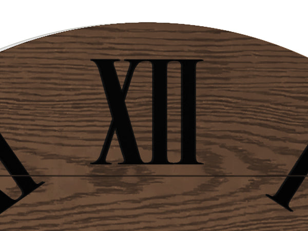 CBJCBJ 35.5” Farmhouse Large Shiplap Round Wall Clock with Roman Numeral for Living Room Decor