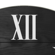 CBJCBJ 35.5” Farmhouse Large Shiplap Round Wall Clock with Roman Numeral for Living Room Decor