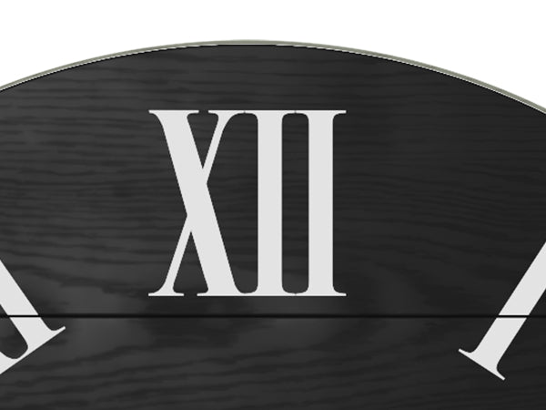 CBJCBJ 35.5” Farmhouse Large Shiplap Round Wall Clock with Roman Numeral for Living Room Decor