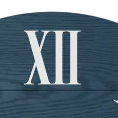 CBJCBJ 35.5” Farmhouse Large Shiplap Round Wall Clock with Roman Numeral for Living Room Decor