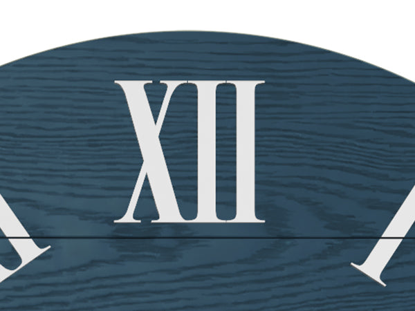 CBJCBJ 35.5” Farmhouse Large Shiplap Round Wall Clock with Roman Numeral for Living Room Decor
