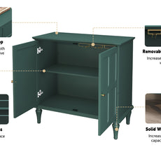CBJCBJ Sideboard Buffet Cabinet with Storage, 31.4'' Mid Century Modern Storage Cabinet with 2 Doors and Adjustable Shelves, Accent Cabinet for Entryway, Dining Room, Living Room, Bedroom
