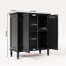 HLR 31.5'' Large Sideboard Buffet Cabinet with Storage, 2 Doors Modern Credenza Table for Living Room