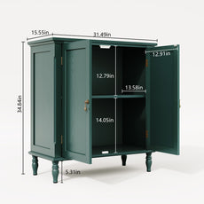 HLR 31.5'' Large Sideboard Buffet Cabinet with Storage, 2 Doors Modern Credenza Table for Living Room, Green