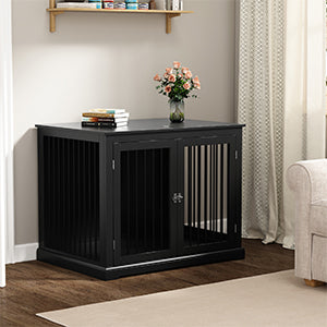 HLR® Furniture Style Dog Crate with Cushion, Dog Kennel Medium, Pet Crates, Dog Cage