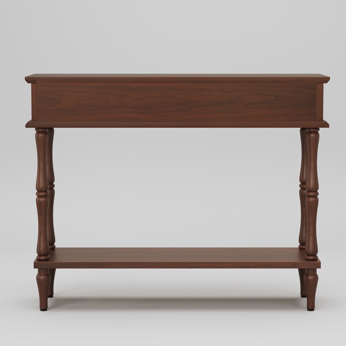 HLR 41" Mid Century Console Tables, Entryway Tables with 2 Drawers, 10 Mins Assembly, Brown