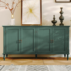 CBJCBJ 58" Retro Sideboard Buffet Cabinet with Storage, Accent Cabinet for Kitchen, Living Room,Green