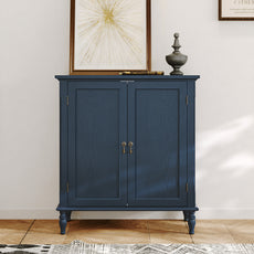 CBJCBJ Retro 34" Sideboard Buffet Cabinet with Storage, Accent Cabinet for Dining Room, Living Room,Blue