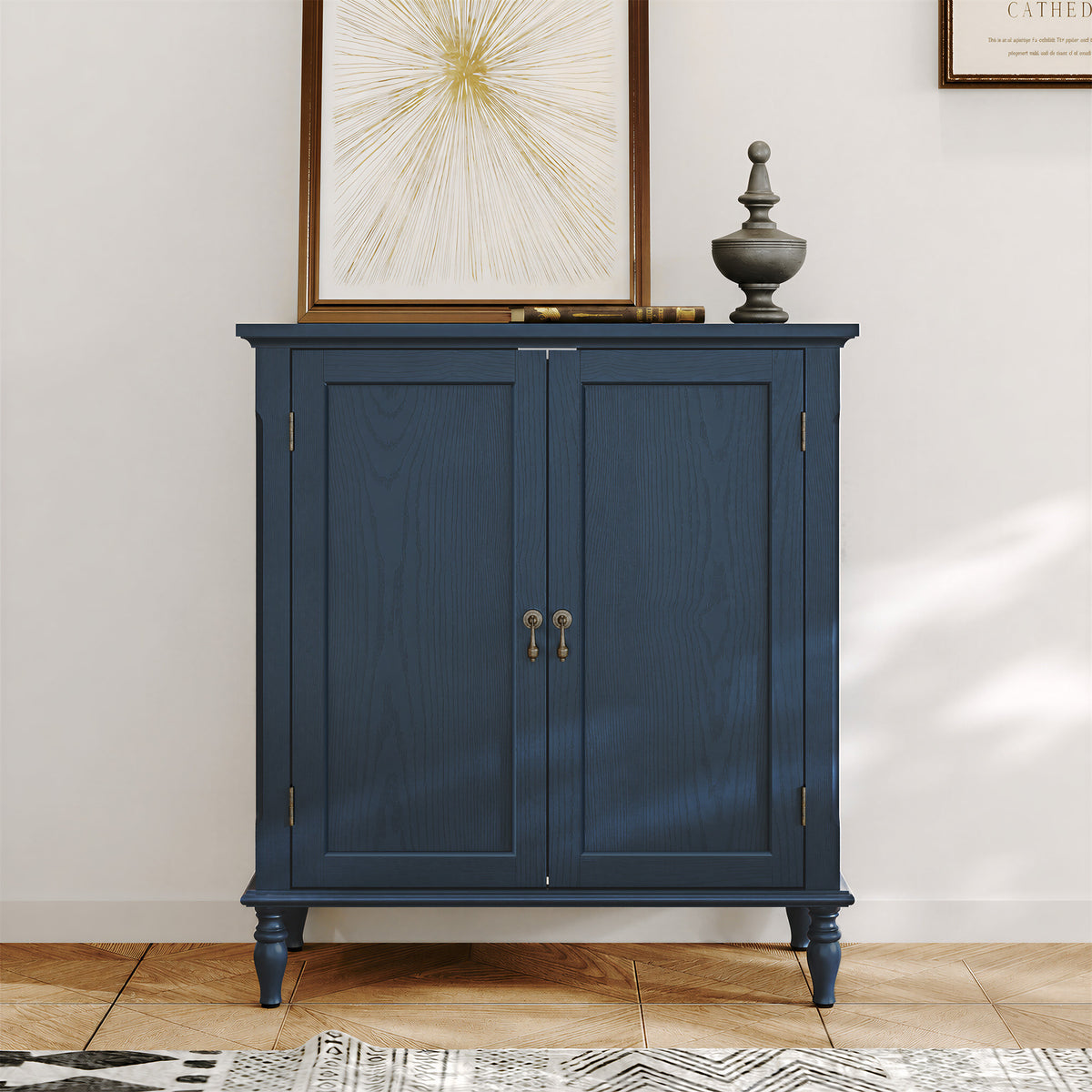 CBJCBJ Retro 34" Sideboard Buffet Cabinet with Storage, Accent Cabinet for Dining Room, Living Room,Blue