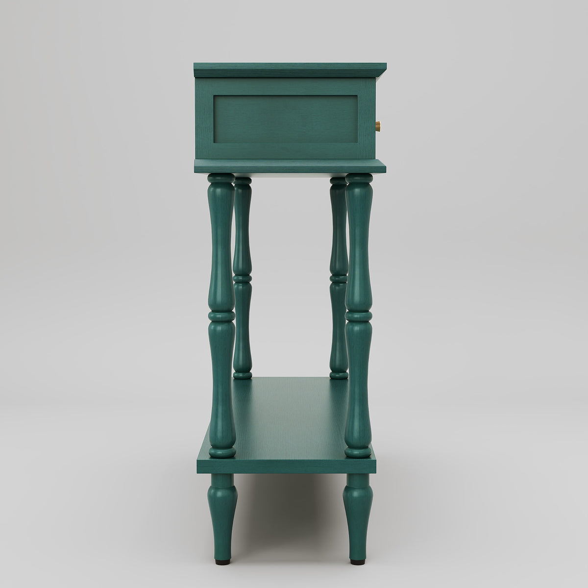HLR 41" Mid Century Console Tables, Entryway Tables with 2 Drawers, 10 Mins Assembly, Green