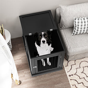 HLR® Furniture Style Dog Crate with Cushion, Dog Kennel Medium, Pet Crates, Dog Cage