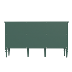 HLR 59" Mid Century Modern Storage Cabinet with Shelf, Vintage Large Sideboard Buffet Cabinet with 4 Doors, Green