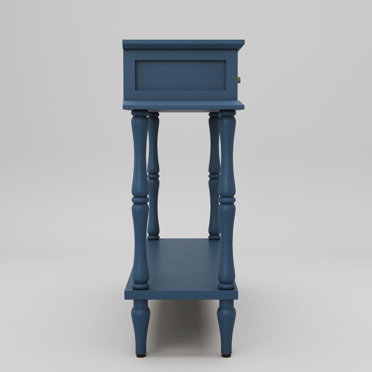 HLR 41" Mid Century Console Tables, Entryway Tables with 2 Drawers, 10 Mins Assembly, Blue