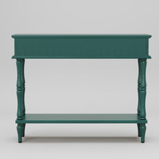 HLR 41" Mid Century Console Tables, Entryway Tables with 2 Drawers, 10 Mins Assembly, Green