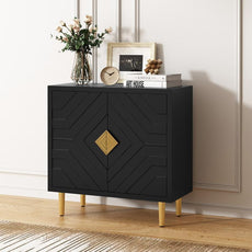 HLR® 48'' Buffetschrank mit 2/4 Türen und Regalen, moderner Credenza-Aufbewahrungsschrank 