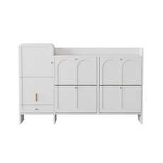 HLR® Modern Large Shoe Cabinet with 4 Flip Drawers
