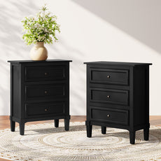 HLR® 20'' Wide 3 Drawers Vintage Nightstands Set of 2